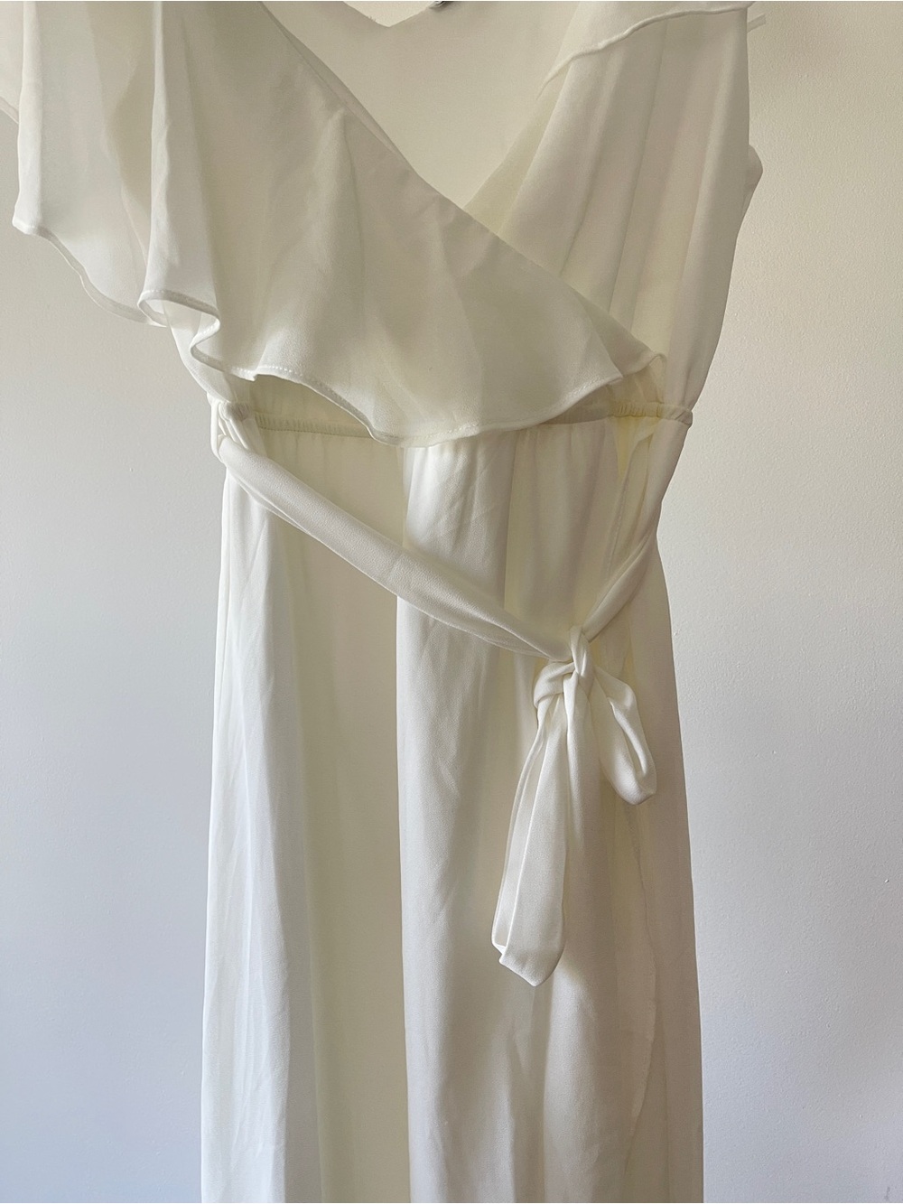 Baltic Born White Ruffled V‑Neck Maxi Dress Size XL - Picture 4 of 7